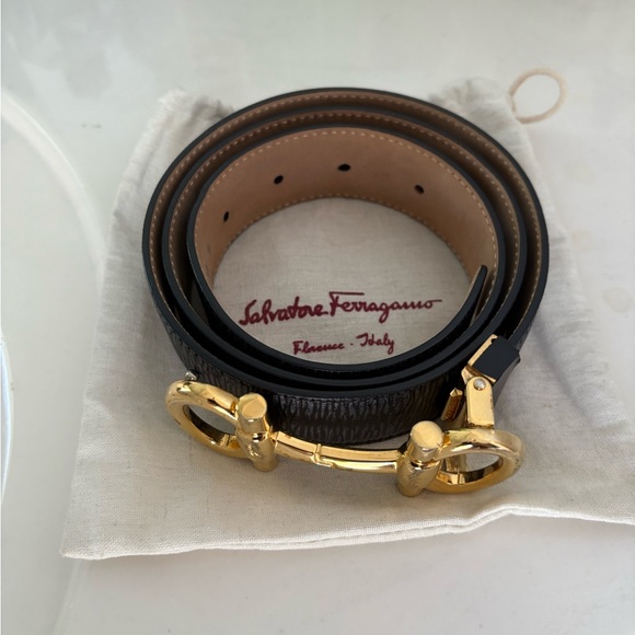 Salvatore Ferragamo Black Leather with Gold Hardware - Picture 5 of 16